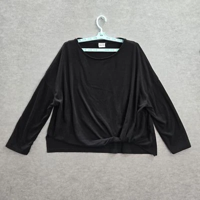Blusa Pullover Allsaints Mujer M Negra Frontal Torcida Cuello Redondo Foto 1 de 4