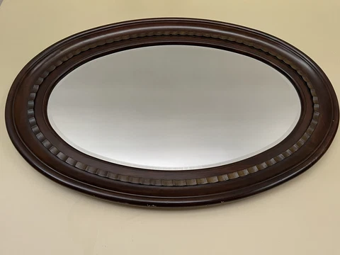 Vintage Oval Beveled Mirror Cover