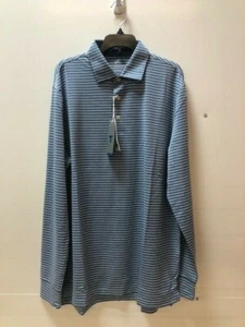 Camisa polo de rendimiento de manga larga Southern Tide Driver - azul jaspeado Pompeya - Imagen 1 de 5