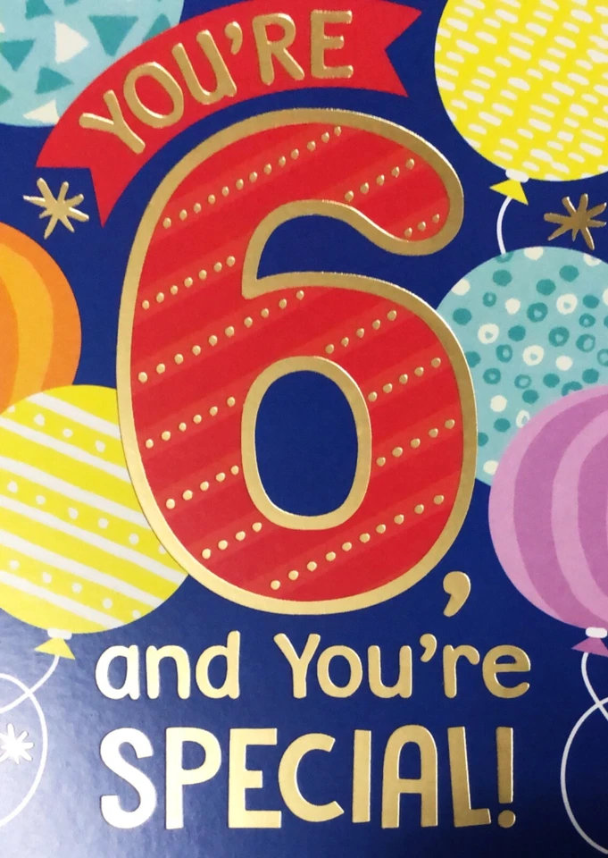 Happy 6th Birthday Card Hallmark Greeting Card