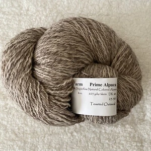 Misty Mountain Farm 100% Superfine Alpaca Yarn Toasted Oatmeal DK 8 Oz 665 Yards - Picture 1 of 3