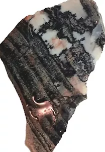 Piedra de cableado rugosa natural talón losa jaspe espécimen geología corte extremo lapidario - Imagen 1 de 20