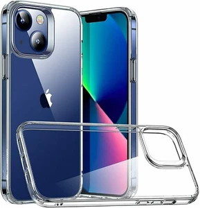 Custodia per iPhone 14/14 Pro Max Plus gel trasparente antiurto cover telefono silicone - Foto 1 di 6