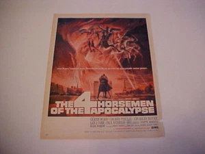 1962 The 4 Horsemen of the Apocalypse vintage movie ad-Glenn Ford, Ingrid Thulin - Picture 1 of 1