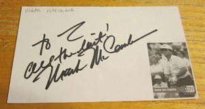 Mark McCumber Golfer Autographed Signed 3X5 Index Card PGA Tour Golf - Picture 1 of 3