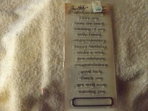 Tim Holtz Clear Stamps Thoughts & Phrases Brand New Sealed - Picture 1 of 2