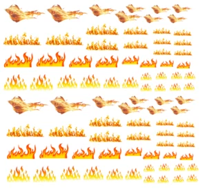1/64 FLAMES FIRE Waterslide Decals MADE IS THE USA - Picture 1 of 1