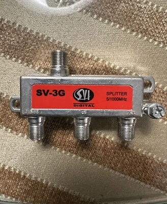 SV-3G 3-Way 1 GHz Digital Cable Satellite HDTV Digital Splitter 1pc 4-ports NEW. - Image 1 of 4