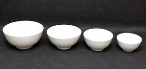 Lillian Vernan 4 Piece Bowl Set ~ Pure White ~ 8", 7", 6", 5" ~ Nice! - Picture 1 of 3