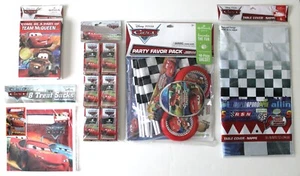 Disney Cars Party Set Invitations Treat Sacks Favors Tablecloth Thank You Cards - Picture 1 of 2