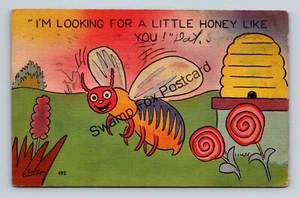 Postal I'm Looking For Little Honey Like You arte humor Eric Emerson - Imagen 1 de 2