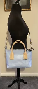 NWT Ted Baker ‘Amelia’ Powder Blue Metal Bar Leather Detail Mini Tote Bag £179 - Picture 1 of 7