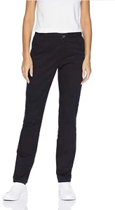 Essentials Women's Straight-Fit Stretch Twill Chino Pant, Black, 16 Regular - Picture 1 of 5