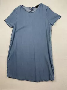Express Women's Short Denim Dress Blue size Small Short Sleeve - Picture 1 of 9