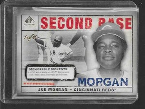 2008 SP Legendary Cuts - JOE MORGAN - Memorable Moments 1 of 1 - REDS