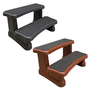 Happy Whirlpools Spa Schritte gepolstert 2-stufige Badewanne Step Wohnwagen Hottub Spas grau braun - Bild 1 von 17