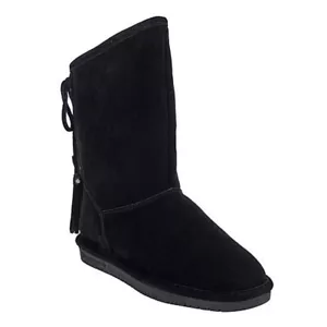 Bearpaw AMIRA Women's Suede Water- and Stain-Repellent Boot BLACK Size 8 - Picture 1 of 15