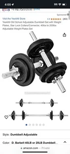 Yes4All 50 lbs Adjustable Dumbbell Set Pair with Connector (EACH SIDE 25lb) - Picture 1 of 1
