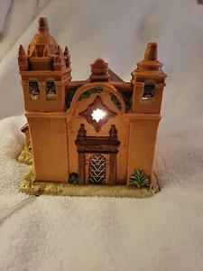Vintage Mervyn's California MISSION SAN CARLOS BORROMEO DE CARMELO Lighted House - Picture 1 of 6