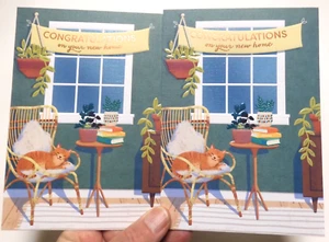 2 Karten Hallmark Glückwunsch zu Ihrem neuen Zuhause wo das Herz ist - Bild 1 von 8