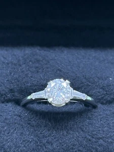 Vintage Cartier 1950 Engagement Ring 1.16ct Transitional Platinum Diamond Ring - Picture 1 of 9