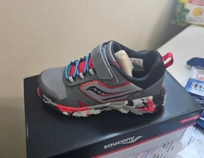 Saucony Niño Niños Wind Shield 2.0 AC Color Gris/Rojo Talla 10.5 Foto 1 de 4