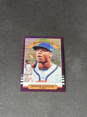 Ronald Acuna Jr 2019 Donruss Optic Pandora Purple #16 35/99 - Image 1 of 2