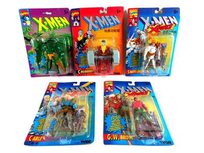 X-Men X-Force Tyco Figuras JAPONÉS Paquete NUEVO Y SELLADO Retro Lote de Trabajo Coloso Foto 1 de 4