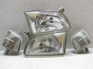 1995 2000 JDM Toyota Starlet Ep91 plata cromo faro con juego de luces de esquina OEM - Imagen 1 de 11