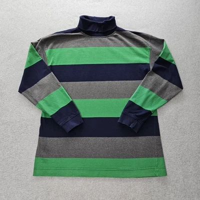 Camisa Gap Cuello Alto Para Hombre XL Azul Gris Verde Rayas De Colección Hecha en EE. UU. Foto 1 de 4