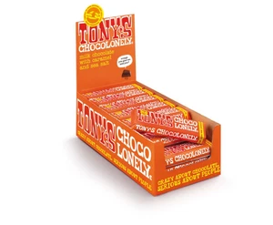 Tony's Chocolonely Milk Chocolate with Caramel & Sea Salt 35 x 47g (BBD 07-26) - Picture 1 of 1