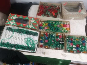 5 X Boxes Of  Vintage Christmas Tree Lights - Picture 1 of 13