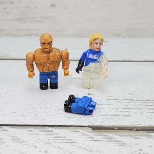 Mega Bloks Marvel Fantastic Four The Thing And Invisible Woman Mini Figur Lot - Bild 1 von 10