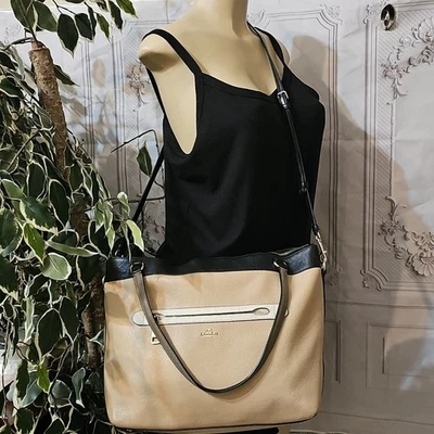 Coach Tyler Geometric Colorblock Black,Tan Colorblock Shoulder/Crossbody Bag — 第 1/4 张图片