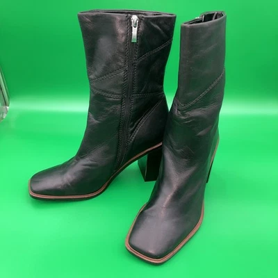 Botines de cuero para mujer Franco Sarto talla 9,5 M L-Stevie negros con cremallera Foto 1 de 4