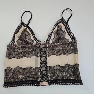 Victorias Secret Lace Bustier Corset Size S Small Nude & Black Women's - Picture 1 of 9