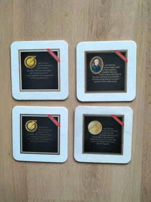 4 Bierdeckel Köstritzer Schwarzbier Fürst Otto von Bismarck, CMA-Spezialität - Bild 1 von 2