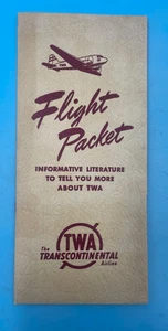Vintage TWA The Transcontinental Airline Airlines Broschüre - Bild 1 von 3