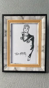 m6 handsignierte JOJO's Bizarre Adventure Giorno Giovanna handgeschriebene Illustratio - Bild 1 von 3