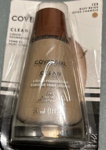 Covergirl Clean Normal Skin Liquid Foundation 125 Buff Beige New Sealed - Picture 1 of 2