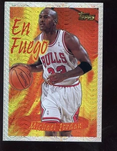 1996 Topps En Fuego Basketball Card Michael Jordan EXMT+ - Picture 1 of 2