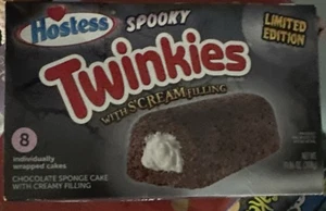 Crema clásica blanca chocolate Hostess Spooky Twinkies 8 unidades  - Imagen 1 de 1