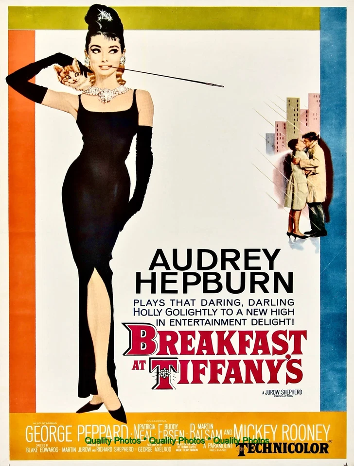 GOODS GALORE Breakfast Tiffany's Movie Poster Art 8.5x11" Photo Print Mcginnis Audrey Hepburn