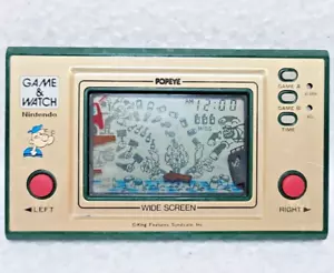 NINTENDO GAME AND & WATCH Popeye Wide Screen 1981 testato ottimo dal Giappone - Foto 1 di 10