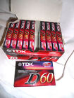10 New Sealed  Audio Cassette Tapes Tdk D60 High Output Ieci Type 1