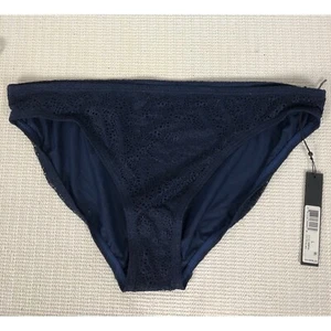 Ivanka Trump Womens Bikini Bottoms Size L Navy Blue Eyelet Lace New with Tags - Picture 1 of 12