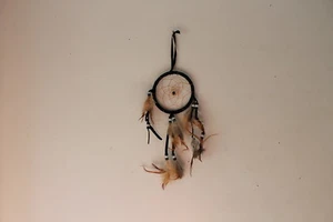 DREAMCATCHER FEATHERS BEADS INDIAN NATIVE AMERICAN BLACK COLOR (SMALL) - Picture 1 of 2