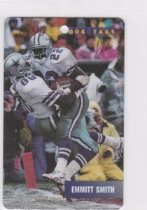 EMMITT SMITH 1 of 25,000 RARE DOG TAGS GOLD CARD Dallas Cowboys $$ NFL HOFer! - Picture 1 of 2