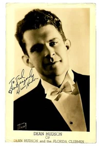 RARE! “The Florida Clubmen” Dean Hudson Hand Signed 5X7.5 Sepia Photo COA - Picture 1 of 2