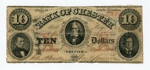 1855 $10 The Bank of Chester - Chester, SOUTH CAROLINA Note - Picture 1 of 2